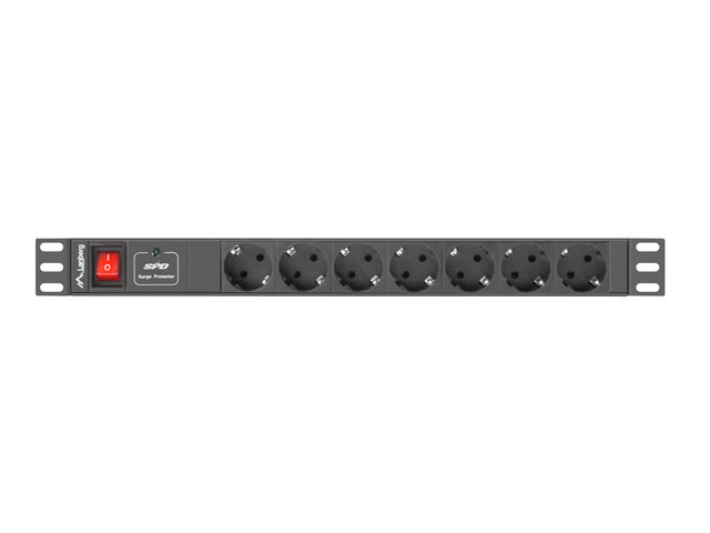 Lanberg Πολύπριζο Rack 1U, 10A,7x Schuko, 2M - Image 3