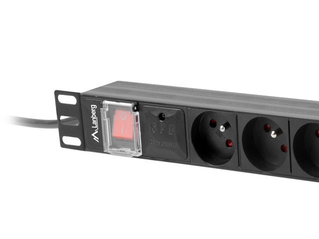 Lanberg Power Strip PDU Rack 19" (1U, 16A, 8X 230V PL, 2m) Μαύρο - Image 4