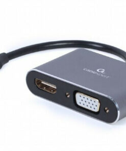 Alternative view of Cablexpert USB-C male σε HDMI / VGA female 1τμχ (A-USB3C-HDMIVGA-01)