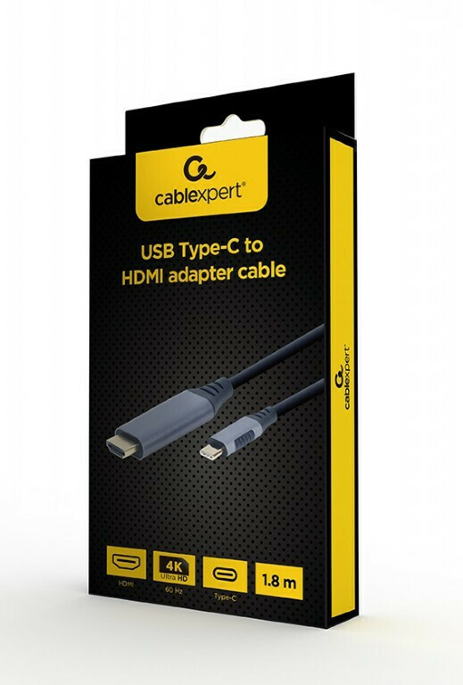 Cablexpert HDMI 2.0 HDMI male - USB-C male 1.8m Μαύρο (CC-USB3C-HDMI-01-6) - Image 4