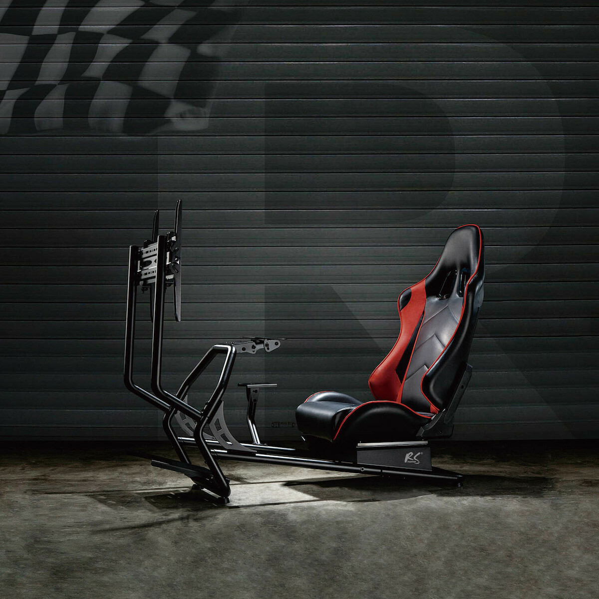 NanoRS RS160 Racing Simulator Stand 3 in 1 Καρέκλα Gaming Δερματίνης Κόκκινη - Image 2