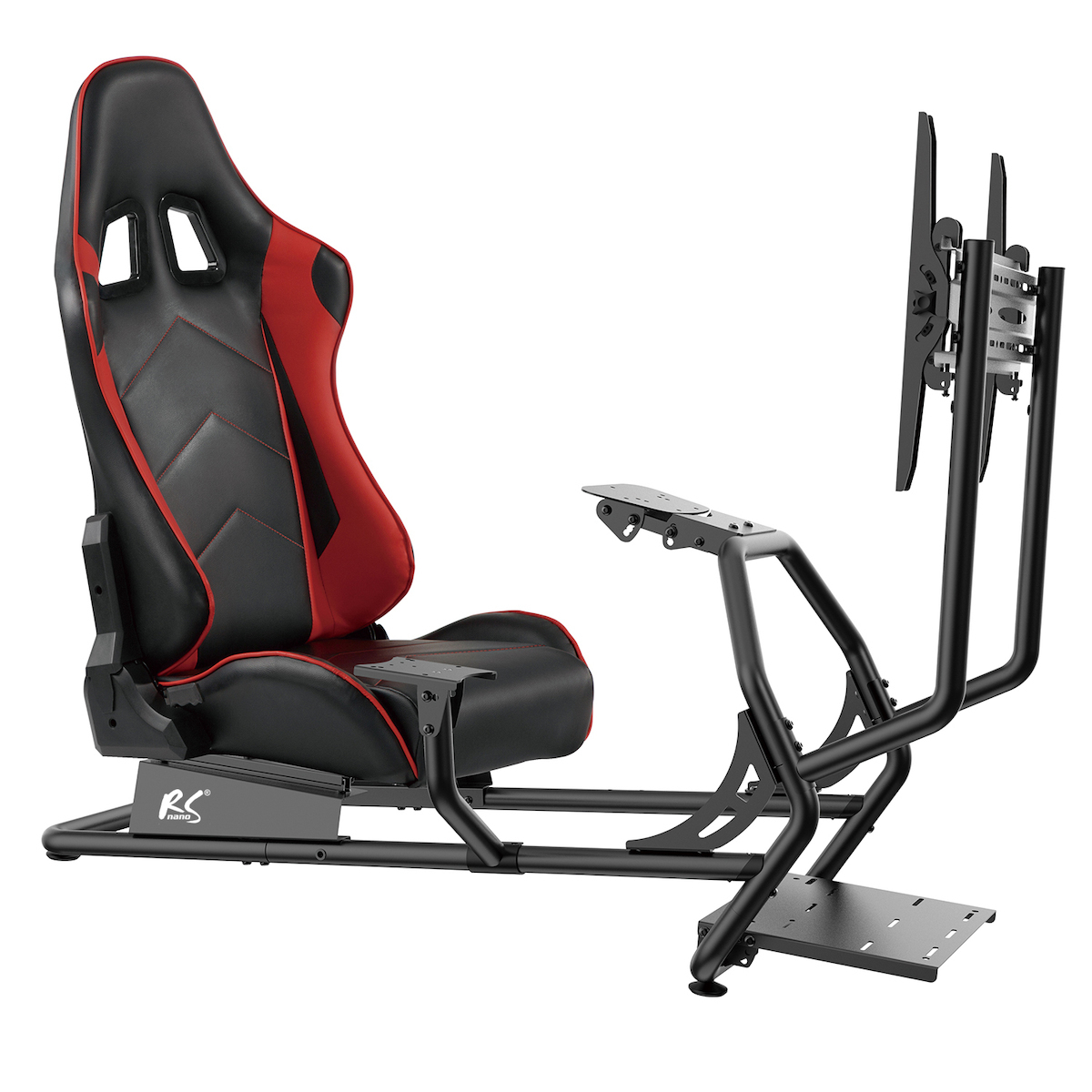 NanoRS RS160 Racing Simulator Stand 3 in 1 Καρέκλα Gaming Δερματίνης Κόκκινη - Image 5