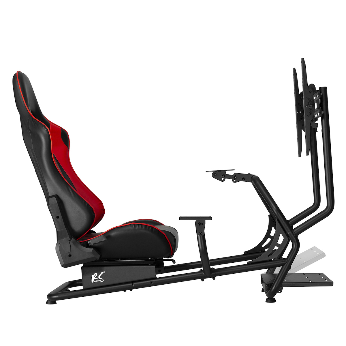 NanoRS RS160 Racing Simulator Stand 3 in 1 Καρέκλα Gaming Δερματίνης Κόκκινη - Image 3