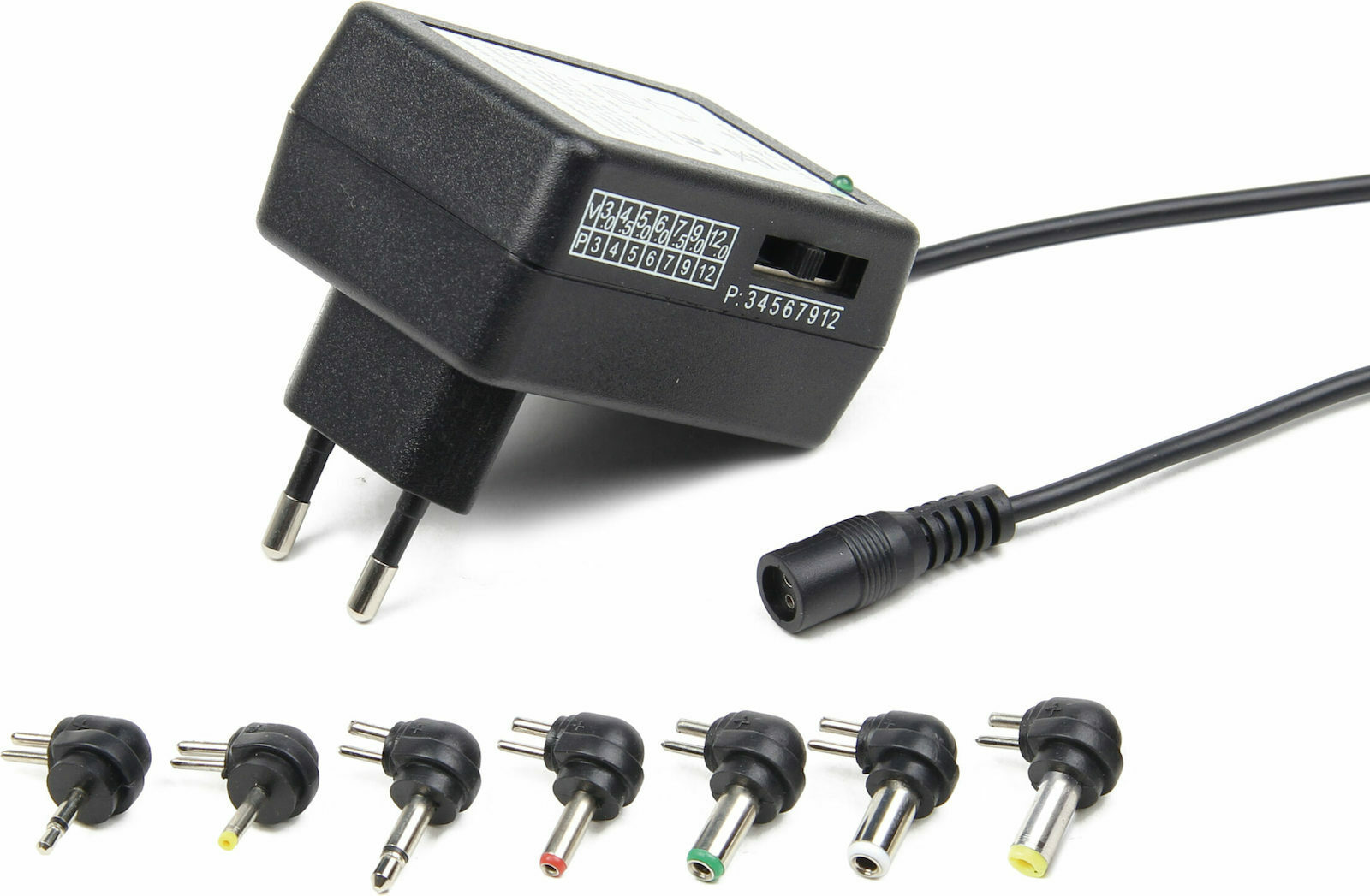 Energenie Universal Τροφοδοτικό 12V 1A 12W με σετ βυσμάτων (EG-MC-008)