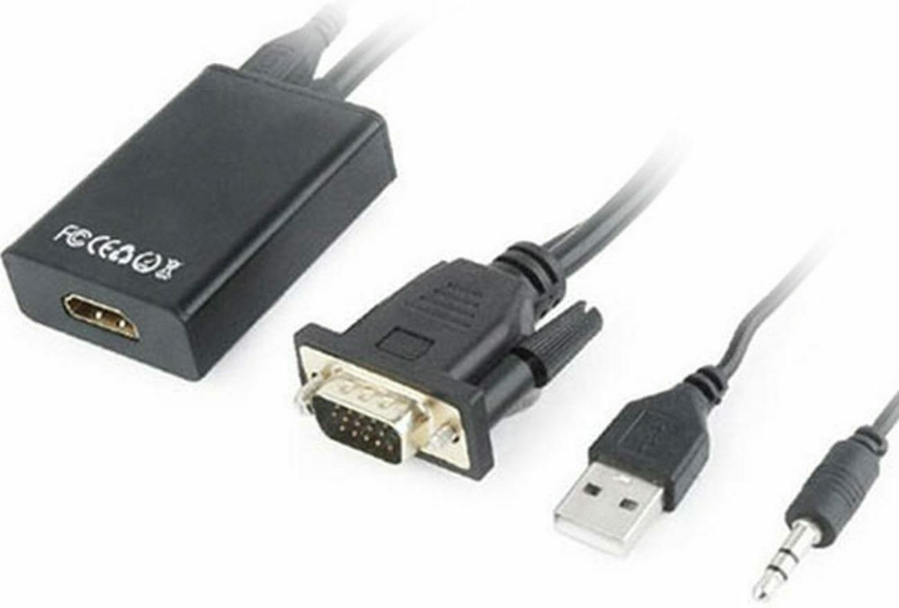 Cablexpert 3.5mm / USB-A / VGA male σε HDMI female 1τμχ (A-VGA-HDMI-01) - Image 7