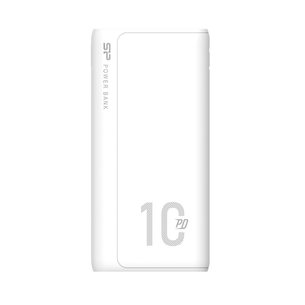 Silicon Power QP15 Power Bank 10000mAh 18W με 2 Θύρες USB-A και Θύρα USB-C Power Delivery / Quick Charge 3.0 Λευκό