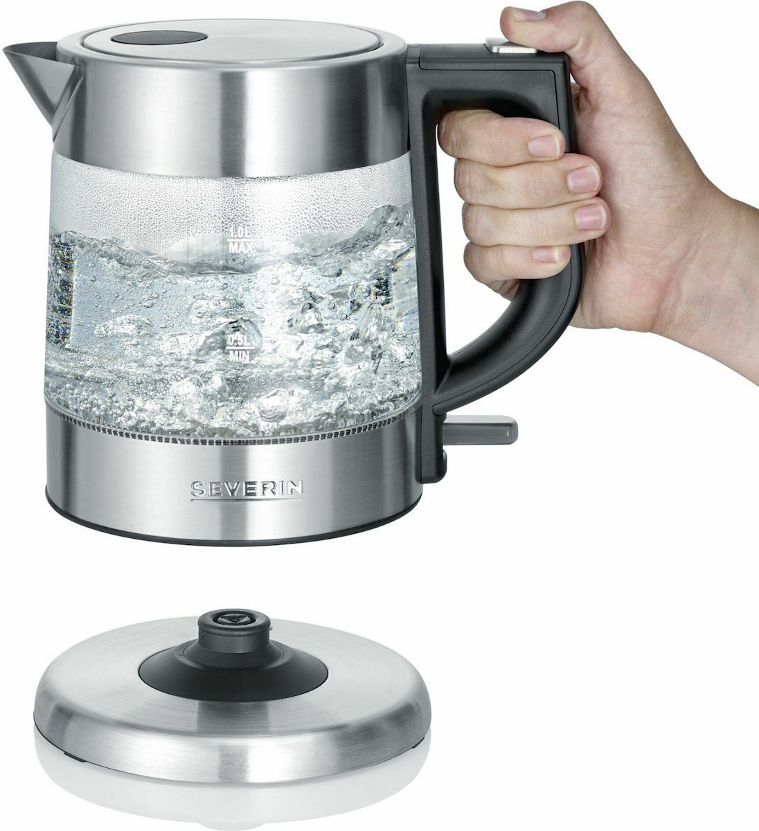 Severin WK 3468 1lt με Ισχύ 2200W Ασημί - Image 2