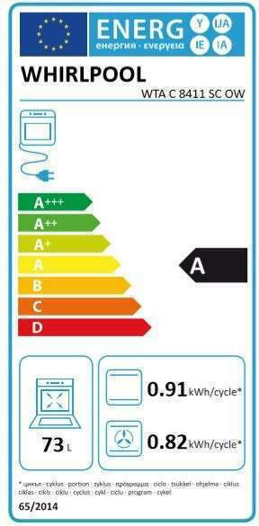 Whirlpool WTA C 8411 SC OW Φούρνος άνω Πάγκου 73lt Π59.5εκ. Μπεζ - Image 7