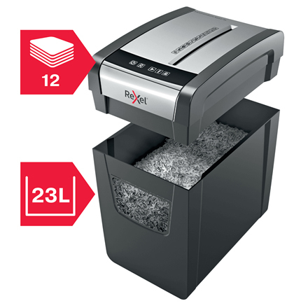 Rexel Καταστροφέας Εγγράφων Momentum X312-SL Cross Cut 12 Φύλλων με Κάδο 23lt - Image 4