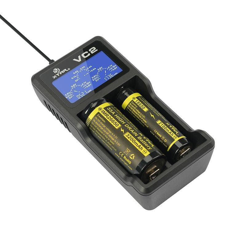 XTAR VC2 USB Φορτιστής 2 Μπαταριών Li-ion Μεγέθους 18650 - Image 3
