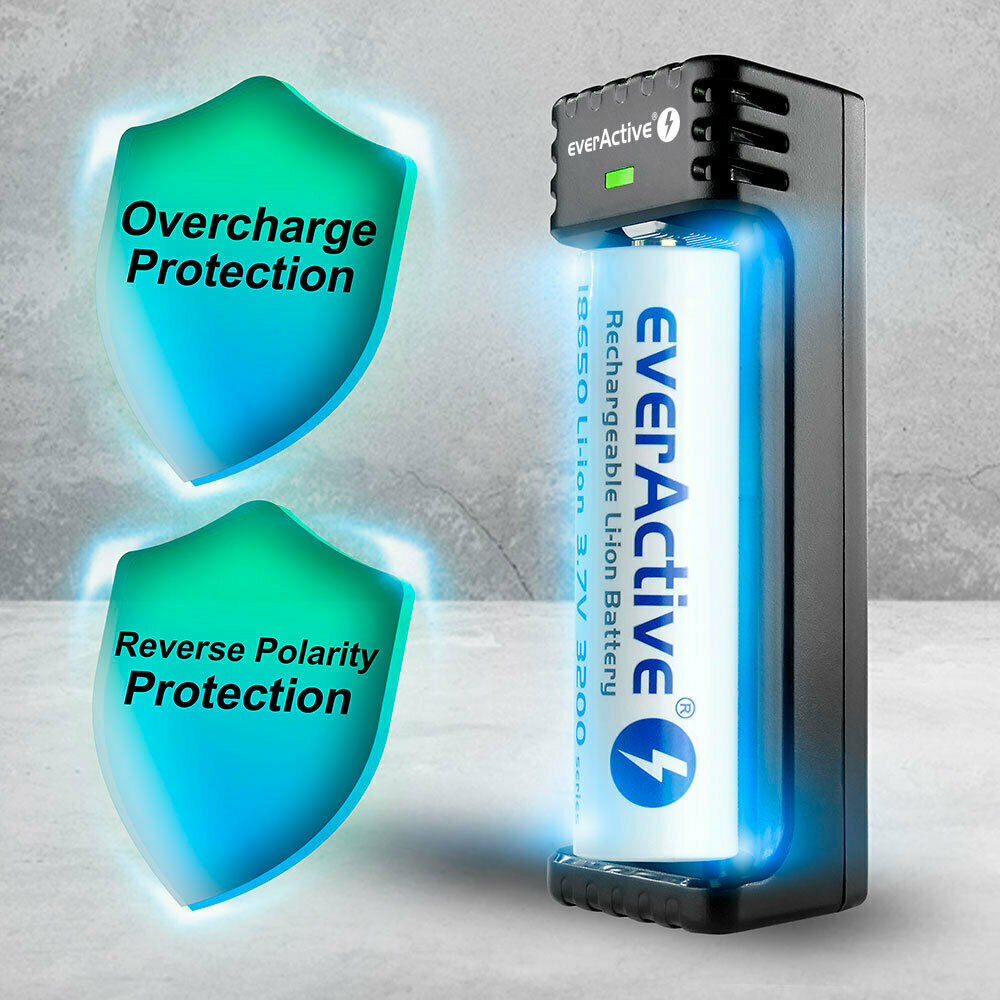 everActive LC-100 USB Φορτιστής Μπαταριών Li-ion Μεγέθους 18650/21700/16340/14500 - Image 4