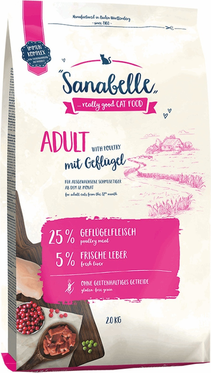 Bosch Petfood Concepts Sanabelle Adult Ξηρά Τροφή χωρίς Σιτηρά & Γλουτένη για Ενήλικες Γάτες με Πουλερικά 10kg