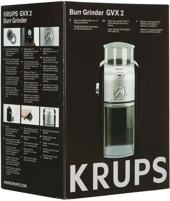 Krups Ηλεκτρικός Μύλος Καφέ 100W με Χωρητικότητα 200gr και 12 Επίπεδα Άλεσης Μαύρος - Image 8