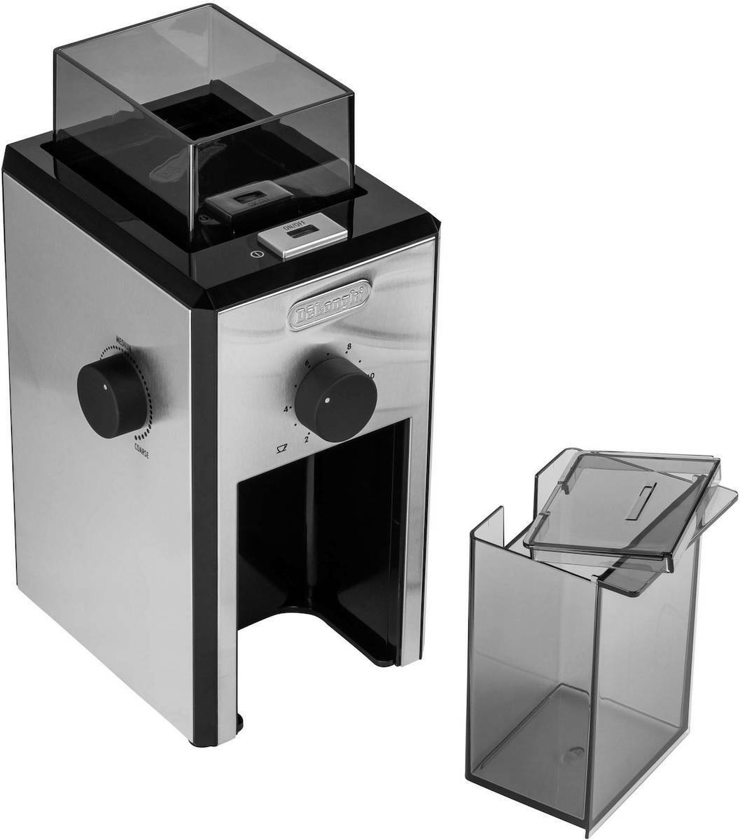 De'Longhi Ηλεκτρικός Μύλος Καφέ 110W με Χωρητικότητα 120gr και 16 Επίπεδα Άλεσης Ασημί - Image 5