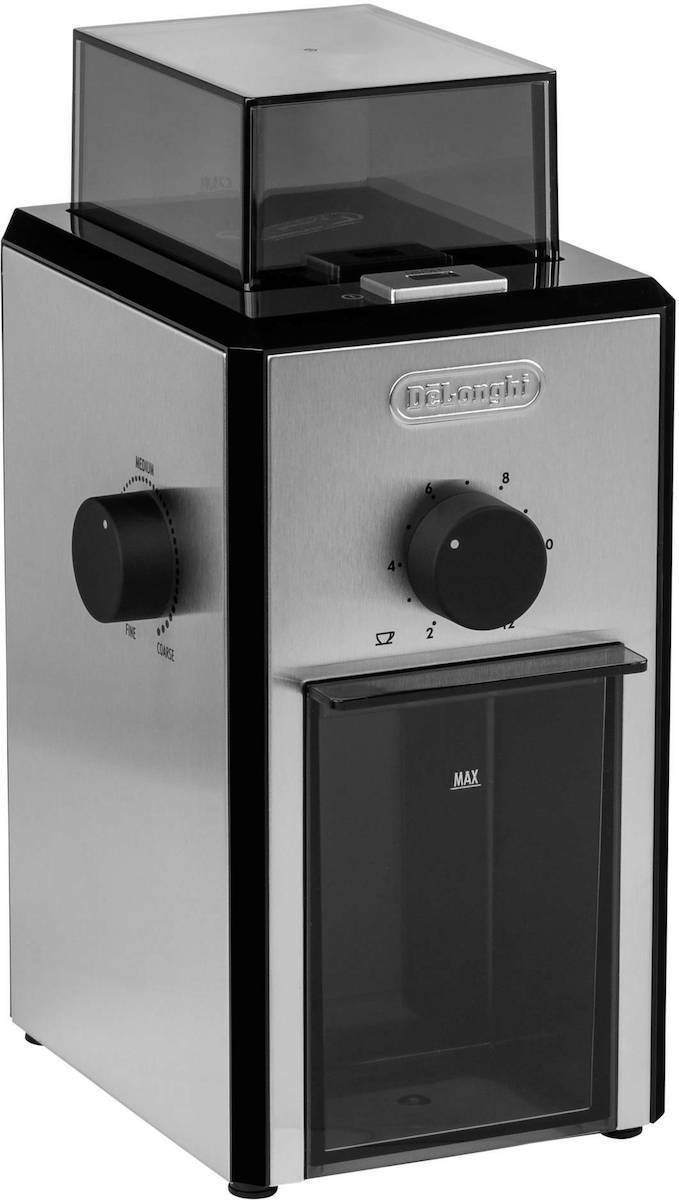 De'Longhi Ηλεκτρικός Μύλος Καφέ 110W με Χωρητικότητα 120gr και 16 Επίπεδα Άλεσης Ασημί - Image 3