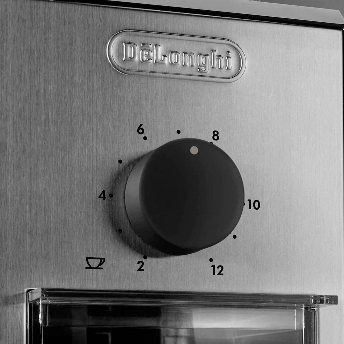 De'Longhi Ηλεκτρικός Μύλος Καφέ 110W με Χωρητικότητα 120gr και 16 Επίπεδα Άλεσης Ασημί - Image 9