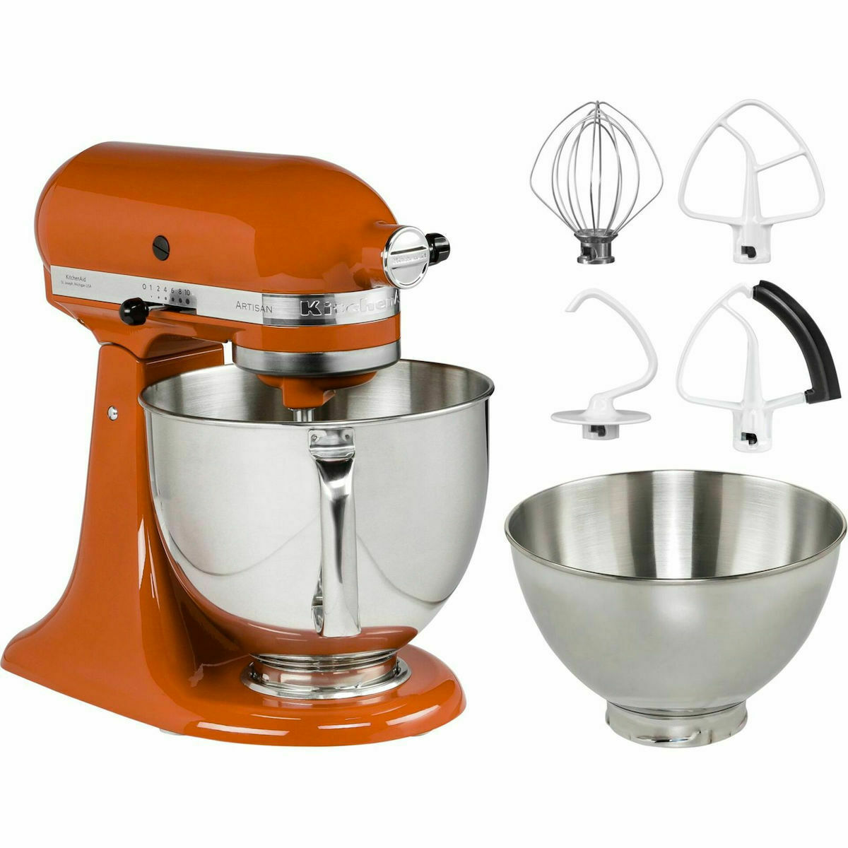 Kitchenaid Artisan Food Processor Orange Κουζινομηχανή 300W με Ανοξείδωτο Κάδο 4.8lt - Image 7