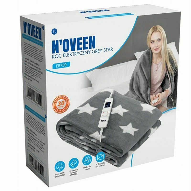 N'Oveen EB750 Υπέρδιπλη Ηλεκτρική Κουβέρτα Γκρι 160W - Image 2
