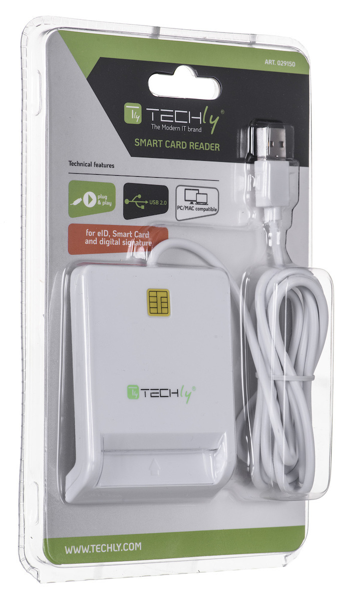 Techly Card Reader USB 2.0 για SmartCard Λευκό - Image 3