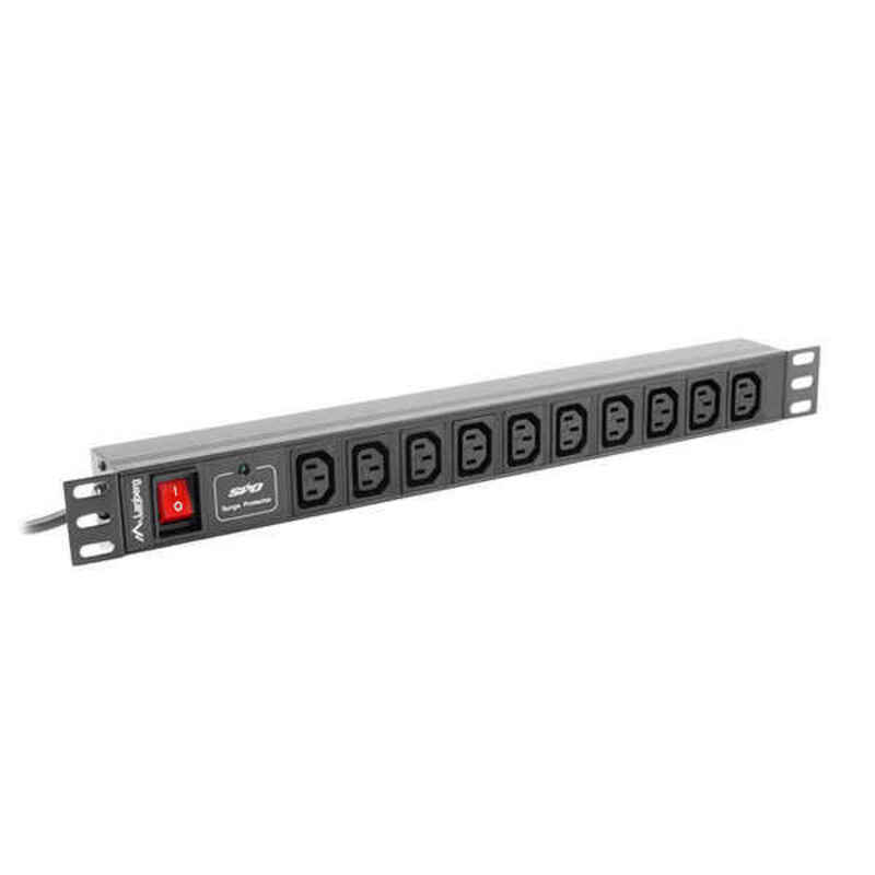 Lanberg Πολύπριζο Rack PDU 19" (1U, 10A, 10x IEC c13, 2m)