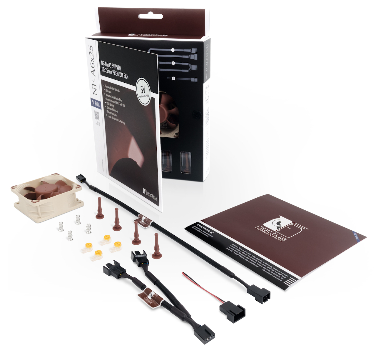 Noctua NF-A6x25 5V Case Fan 60mm Καφέ - Image 3