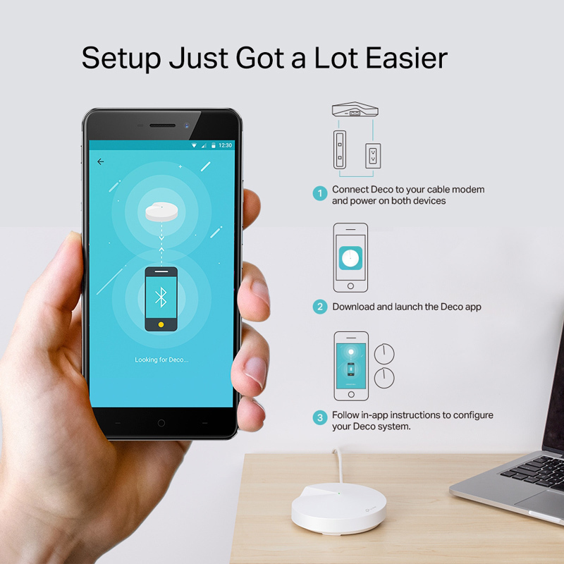 TP-LINK Deco M5 v2 WiFi Mesh Network Access Point Wi‑Fi 5 Dual Band (2.4 & 5GHz) σε Διπλό Kit - Image 5