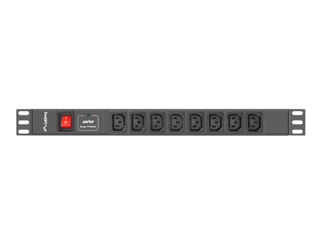 Lanberg Πολύπριζο Rack 1U PDU 8xIEC C13 Μαύρο - Image 2