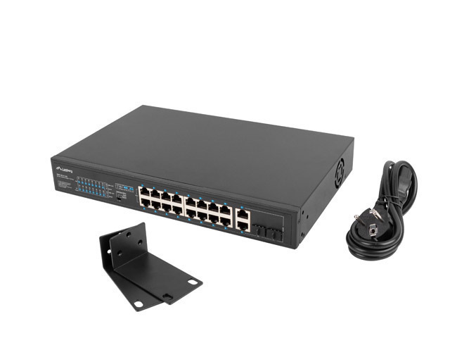 Lanberg RSFE-16P-2C-250 Unmanaged L2 PoE+