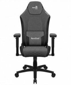 Aerocool Crown AeroWeave Υφασμάτινη Καρέκλα Gaming με Ρυθμιζόμενα Μπράτσα Ash Black