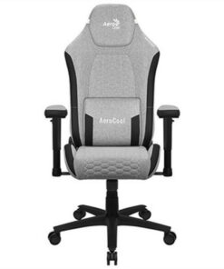 Aerocool Crown AeroWeave Υφασμάτινη Καρέκλα Gaming με Ρυθμιζόμενα Μπράτσα Ash Grey