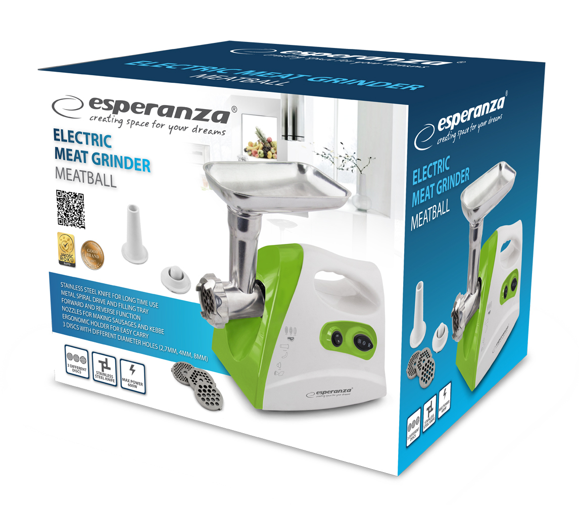 Esperanza Μηχανή Άλεσης Κιμά 600W Πράσινη - Image 2