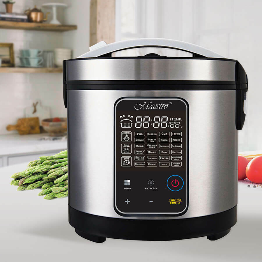 Maestro Πολυμάγειρας 700W με Χωρητικότητα 5lt Ασημί - Image 4