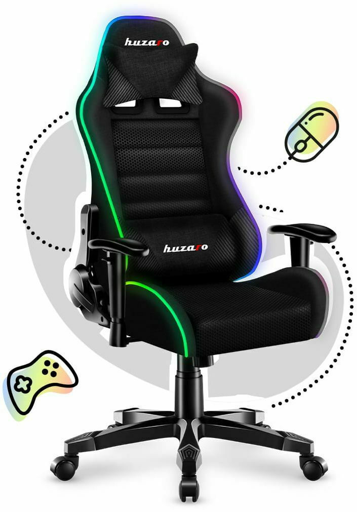 Huzaro Ranger 6.0 Child RGB Mesh Δερματίνης με Ρυθμιζόμενα Μπράτσα - Image 4