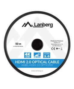 Alternative view of Lanberg HDMI 2.0 Cable HDMI male - HDMI male 50m Μαύρο CA-HDMI-20FB-0500-BK