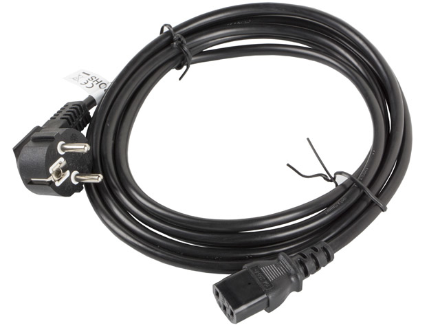 Lanberg IEC C13 - Schuko Cable 3m Μαύρο (CA-C13C-11CC-0030-BK) - Image 4