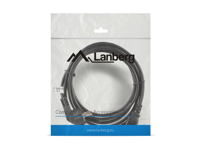 Lanberg IEC C13 - Schuko Cable 3m Μαύρο (CA-C13C-11CC-0030-BK) - Image 2