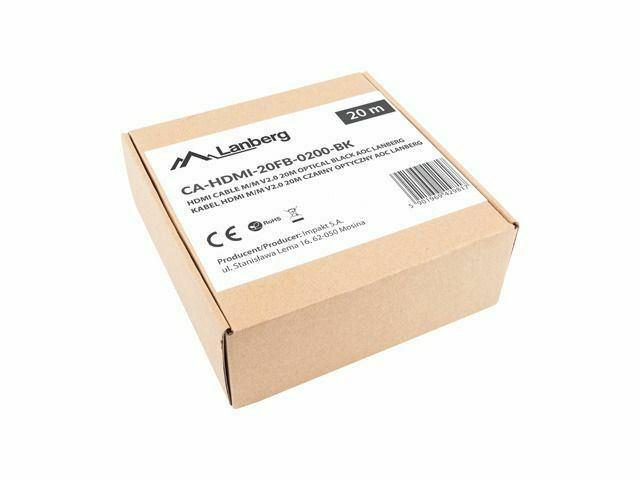 Lanberg HDMI 2.0 Cable HDMI male - HDMI male 20m Μαύρο CA-HDMI-20FB-0200-BK - Image 3
