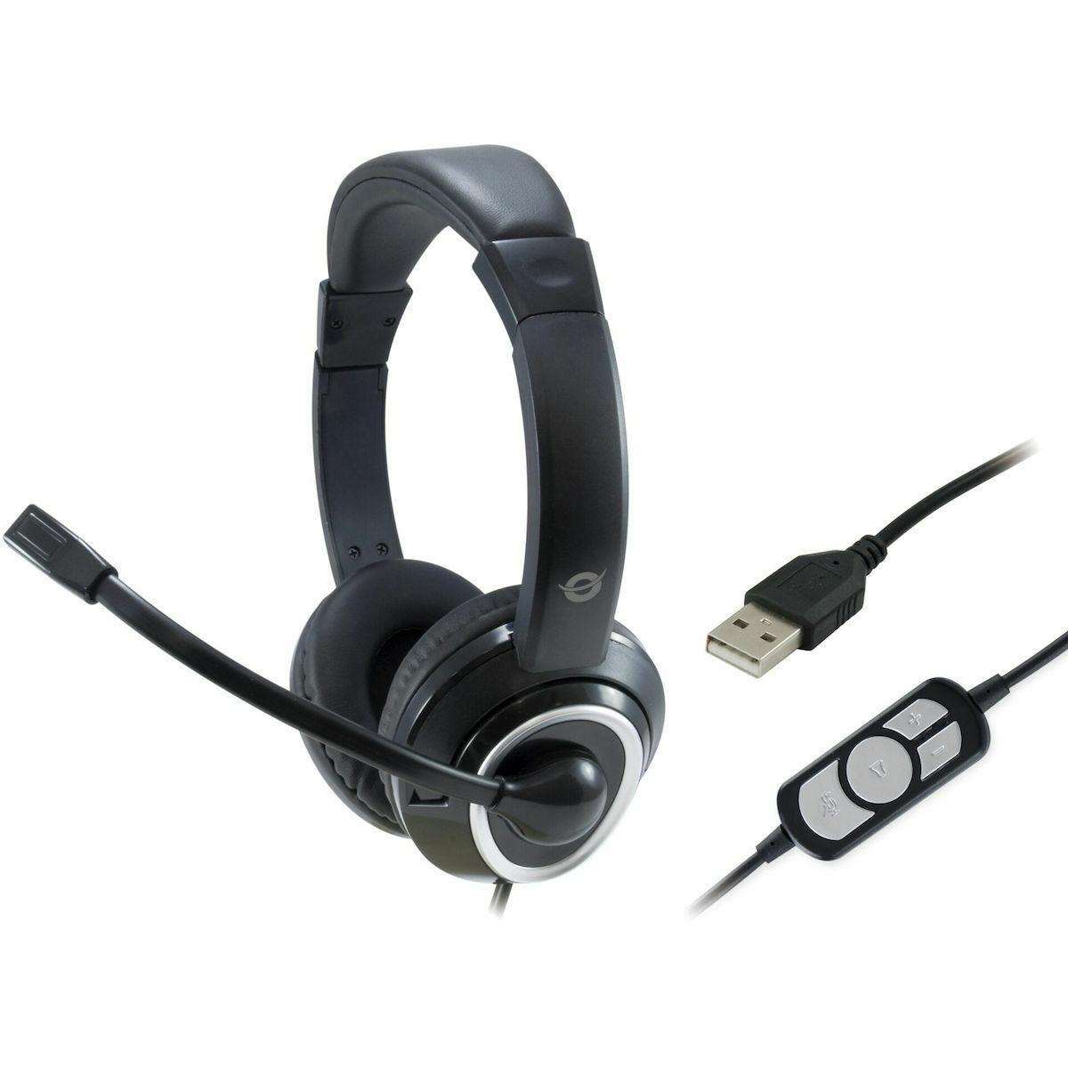 Conceptronic POLONA01B On Ear Multimedia Ακουστικά με μικροφωνο και σύνδεση USB-A