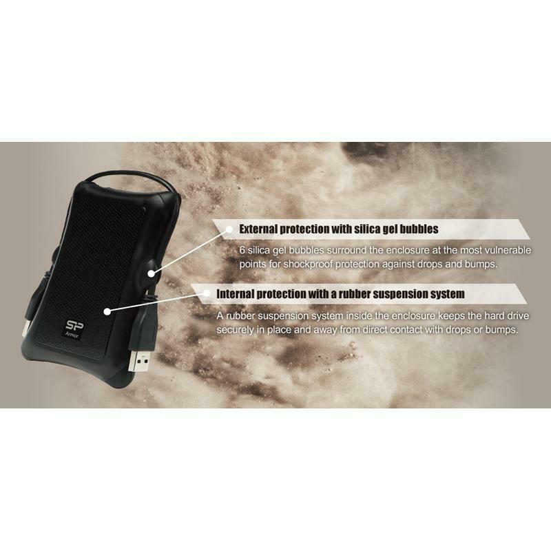Silicon Power Armor A30 USB 3.0 Εξωτερικός HDD 1TB 2.5" Μαύρο - Image 3