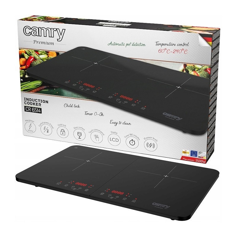 Camry CR-6514 Επιτραπέζια Εστία Επαγωγική Διπλή Μαύρη - Image 6