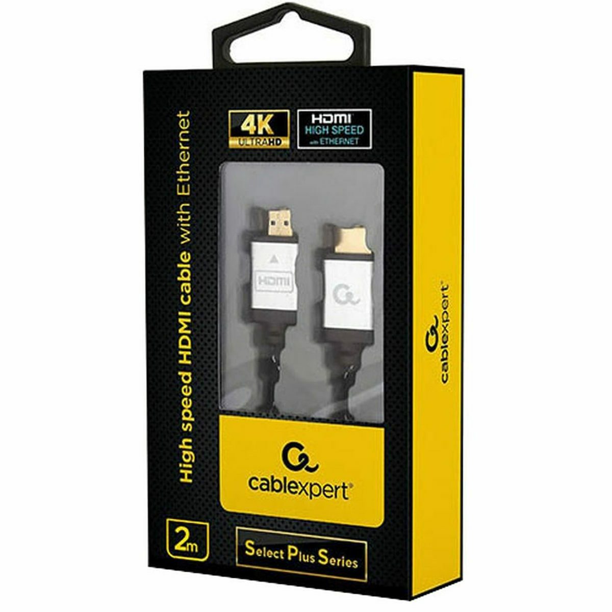 Cablexpert HDMI 2.0 Braided Cable HDMI male - HDMI male 2m Μαύρο (CCB-HDMIL-2M) - Image 3