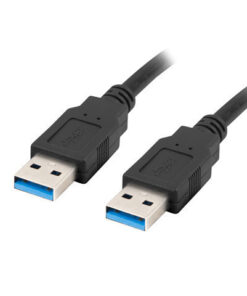 Alternative view of Lanberg USB 3.0 Cable USB-A male - USB-A male Μαύρο 1m (CA-USBA-30CU-0010-BK)
