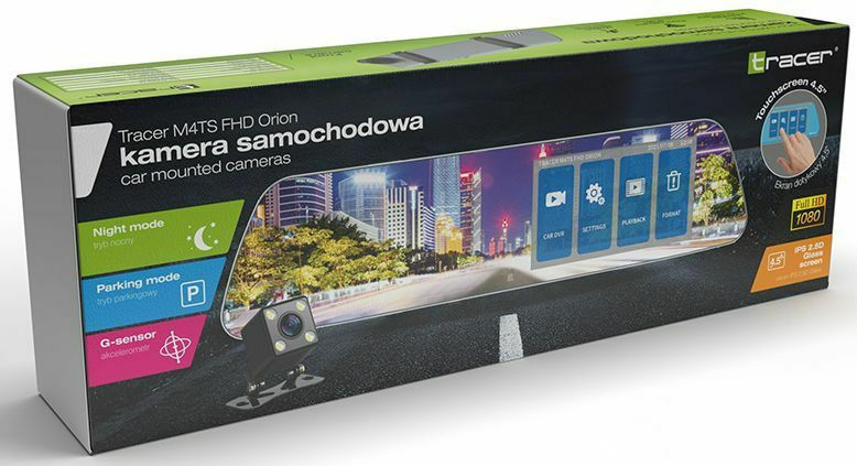 Tracer Orion M4TS FHD CAM Καθρέπτης με Κάμερα DVR Αυτοκινήτου με Οθόνη 4.5" με Κλιπ - Image 5
