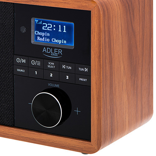 Adler AD1184 Επιτραπέζιο Ραδιόφωνο Ρεύματος DAB+ με Bluetooth και USB Καφέ - Image 5