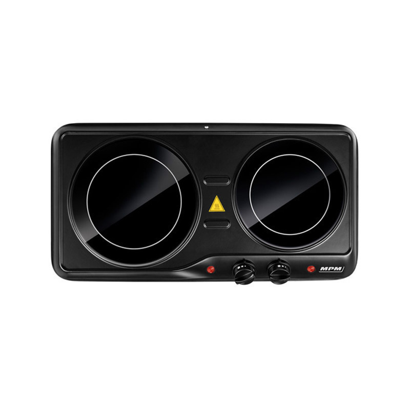 MPM Επιτραπέζια Εστία Κεραμική Διπλή Μαύρη - Image 3