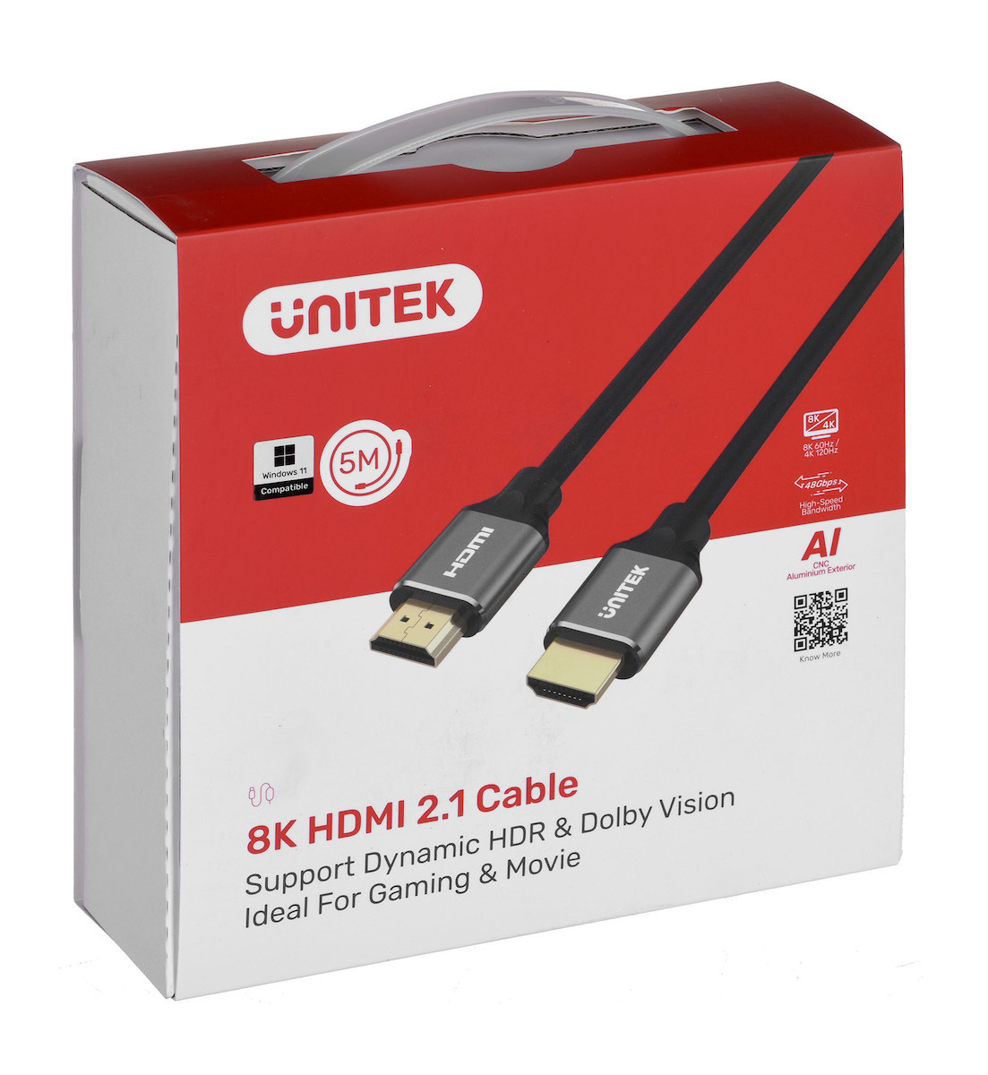 Unitek HDMI 2.1 HDMI male - HDMI male 5m Μαύρο (Y-C140W) - Image 3
