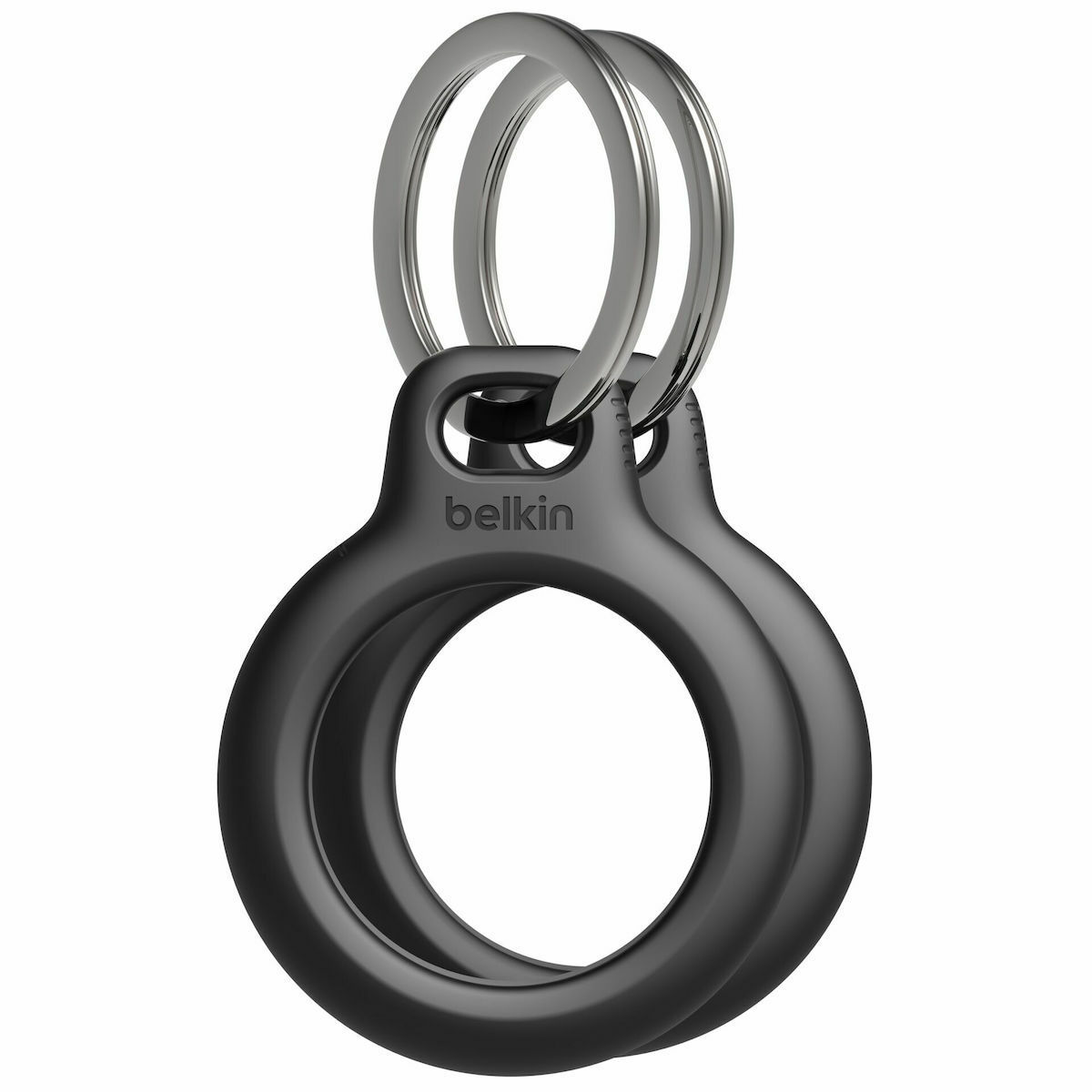 Belkin Key Ring Θήκη Μπρελόκ Σιλικόνης για AirTag σε Μαύρο χρώμα 2τμχ