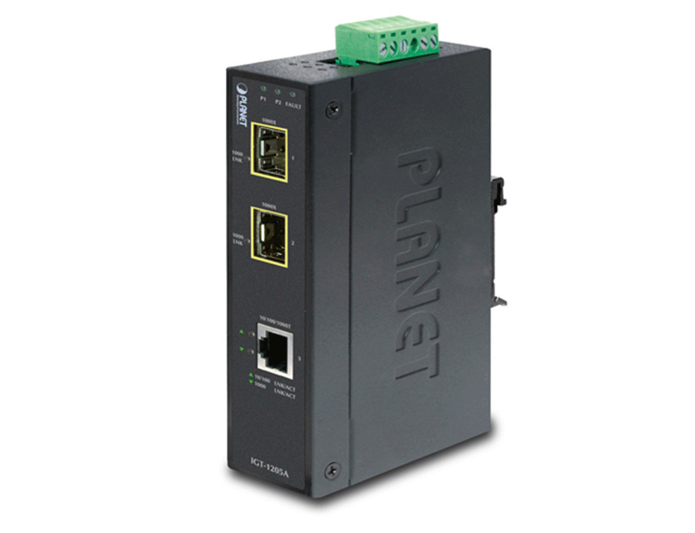 Planet IGT-1205AT Media Converter 10/100/1000T Port Σε 2x 100/1000X SFP Port