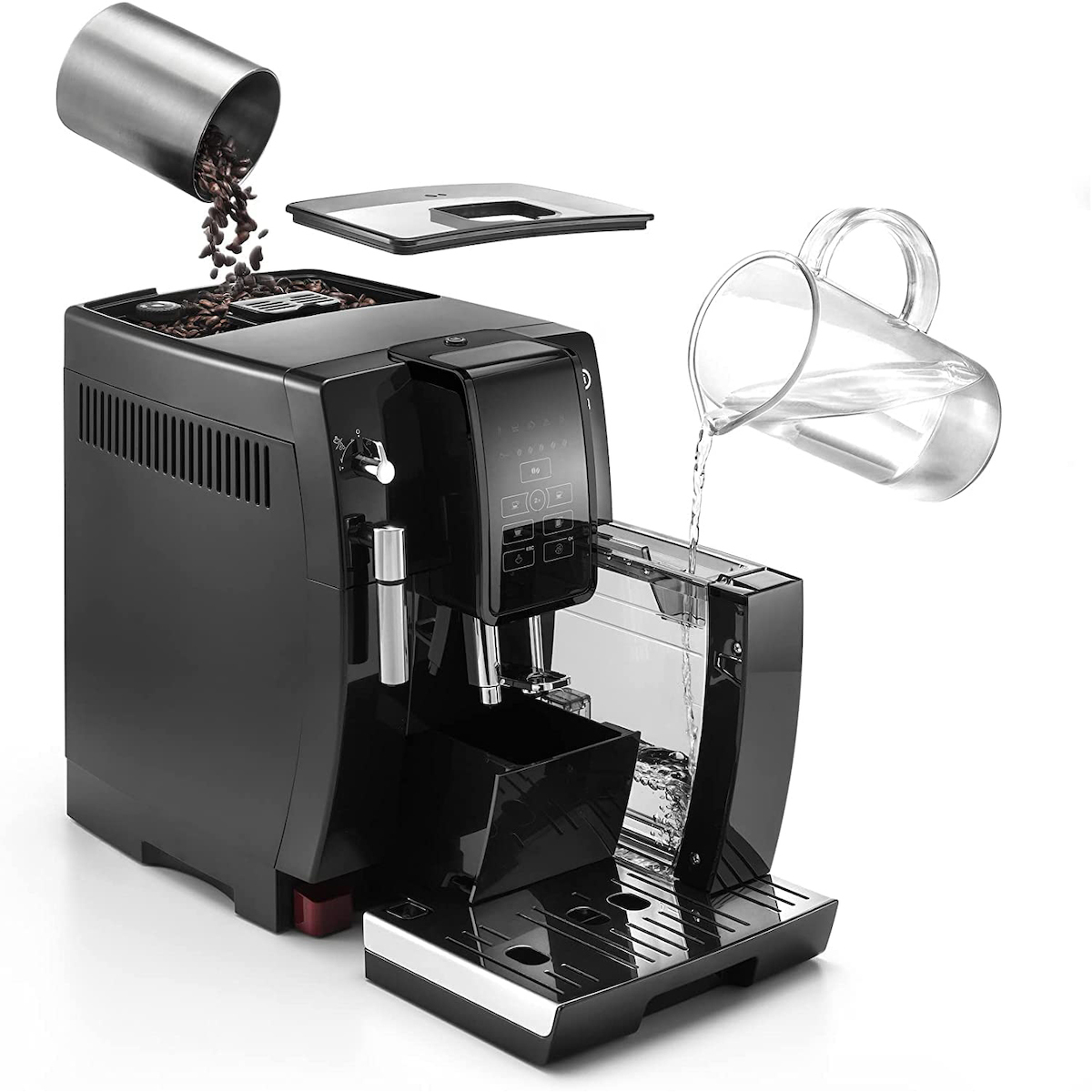 De'Longhi Dinamica Αυτόματη Μηχανή Espresso 1450W Πίεσης 15bar με Μύλο Άλεσης Μαύρη - Image 4