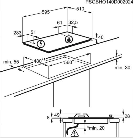 Electrolux Υγραερίου Ασημί EGS6426SX - Image 3